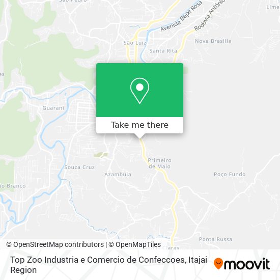 Top Zoo Industria e Comercio de Confeccoes map