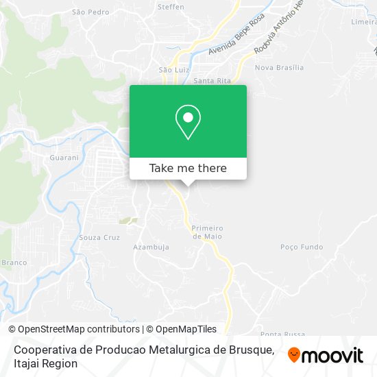 Mapa Cooperativa de Producao Metalurgica de Brusque