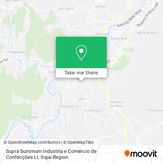 Supra Summum Indústria e Comércio de Confecções Lt map