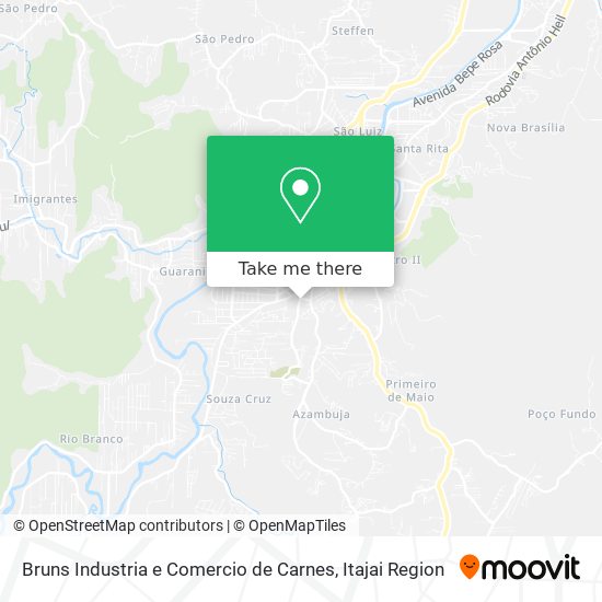 Mapa Bruns Industria e Comercio de Carnes