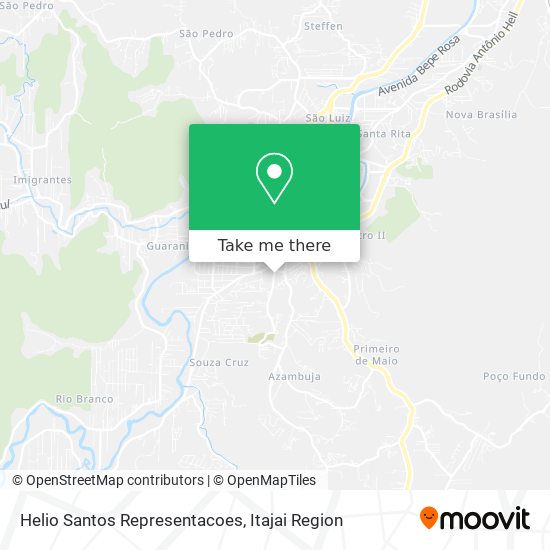 Helio Santos Representacoes map