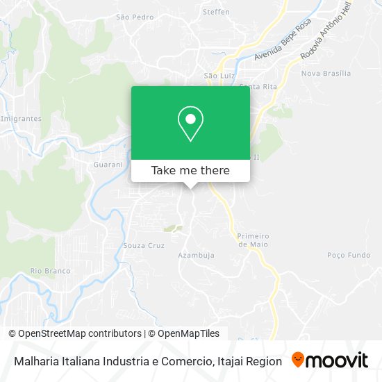 Mapa Malharia Italiana Industria e Comercio