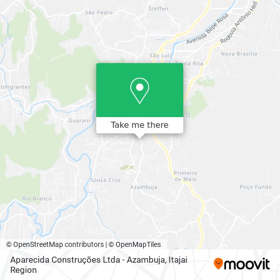 Mapa Aparecida Construções Ltda - Azambuja