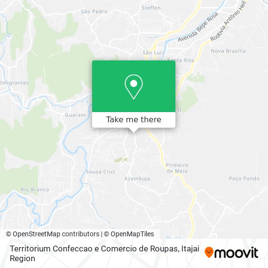 Territorium Confeccao e Comercio de Roupas map