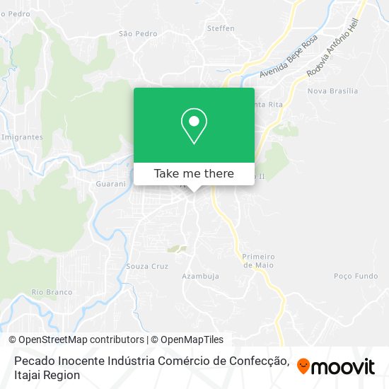 Mapa Pecado Inocente Indústria Comércio de Confecção