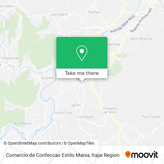 Mapa Comercio de Confeccao Estilo Mania