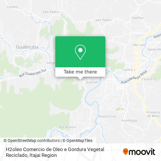 H2oleo Comercio de Oleo e Gordura Vegetal Reciclado map