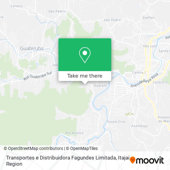 Transportes e Distribuidora Fagundes Limitada map