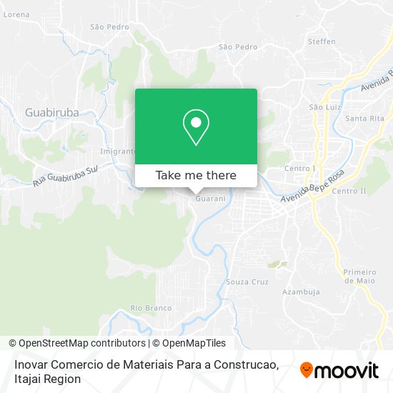 Mapa Inovar Comercio de Materiais Para a Construcao