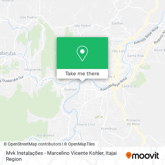 Mvk Instalações - Marcelino Vicente Kohler map