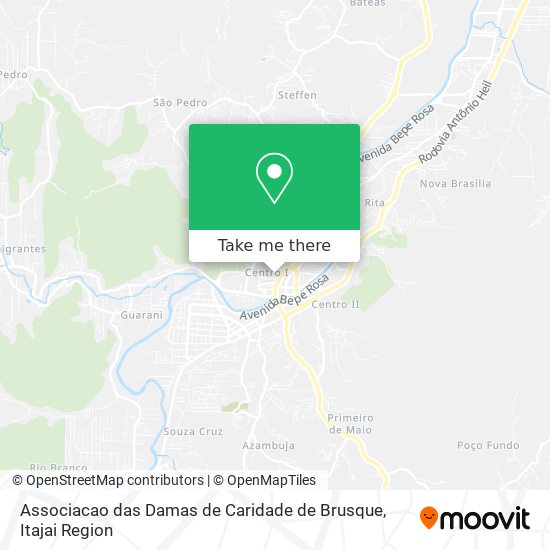 Mapa Associacao das Damas de Caridade de Brusque