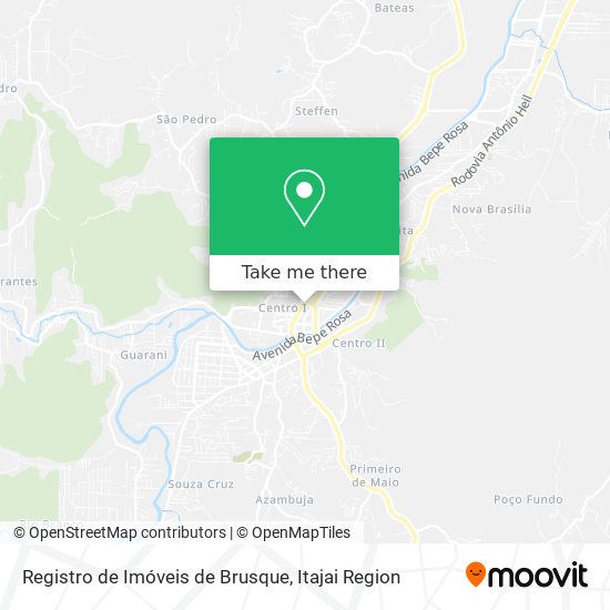 Mapa Registro de Imóveis de Brusque