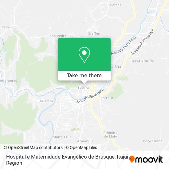 Mapa Hospital e Maternidade Evangélico de Brusque