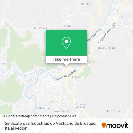 Mapa Sindicato das Industrias do Vestuario de Brusque