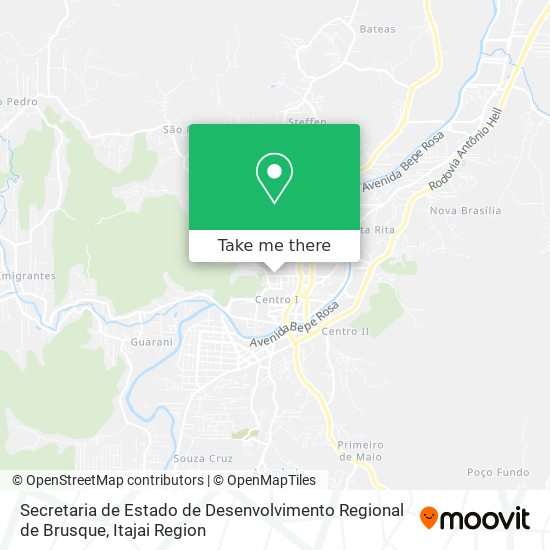 Secretaria de Estado de Desenvolvimento Regional de Brusque map