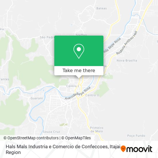 Hals Mals Industria e Comercio de Confeccoes map