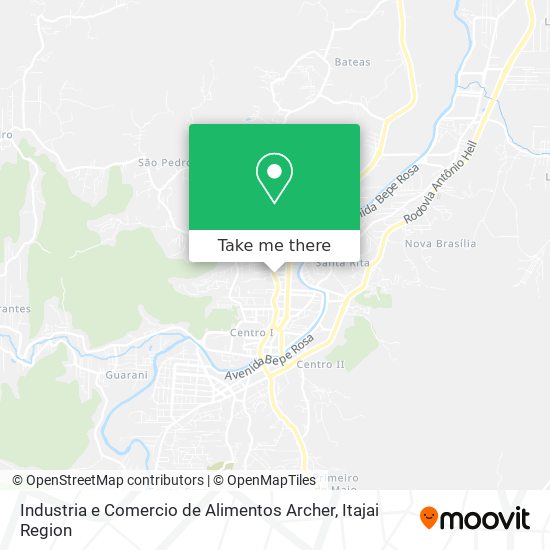 Industria e Comercio de Alimentos Archer map