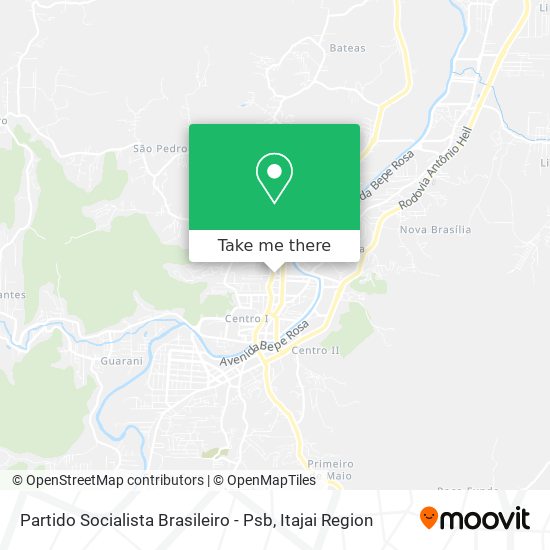 Mapa Partido Socialista Brasileiro - Psb