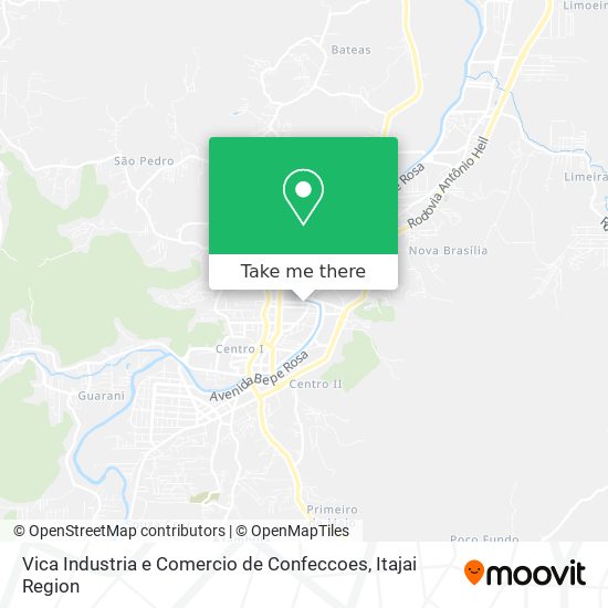 Mapa Vica Industria e Comercio de Confeccoes