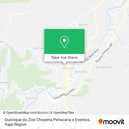 Mapa Quiosque do Zize Choperia Petiscaria e Eventos