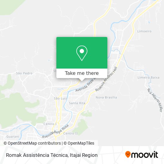 Mapa Romak Assistência Técnica
