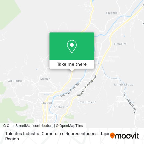 Talentus Industria Comercio e Representacoes map