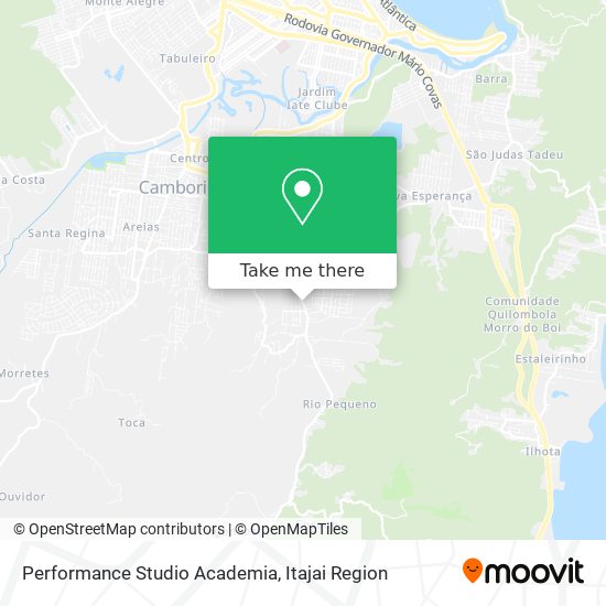 Mapa Performance Studio Academia