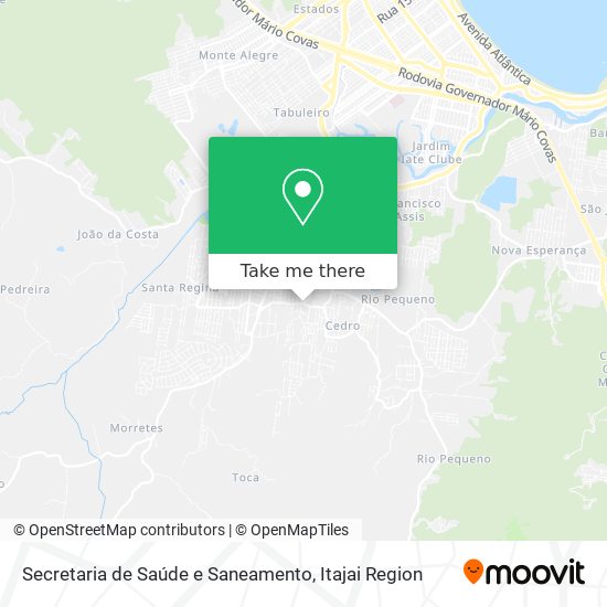 Mapa Secretaria de Saúde e Saneamento