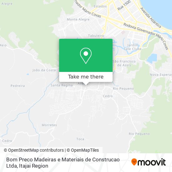 Mapa Bom Preco Madeiras e Materiais de Construcao Ltda