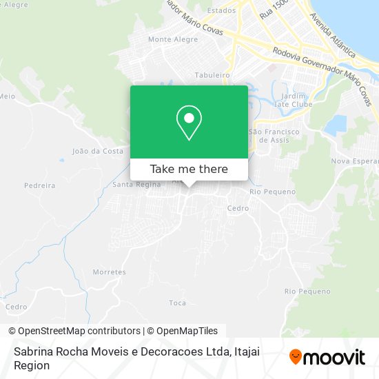 Mapa Sabrina Rocha Moveis e Decoracoes Ltda