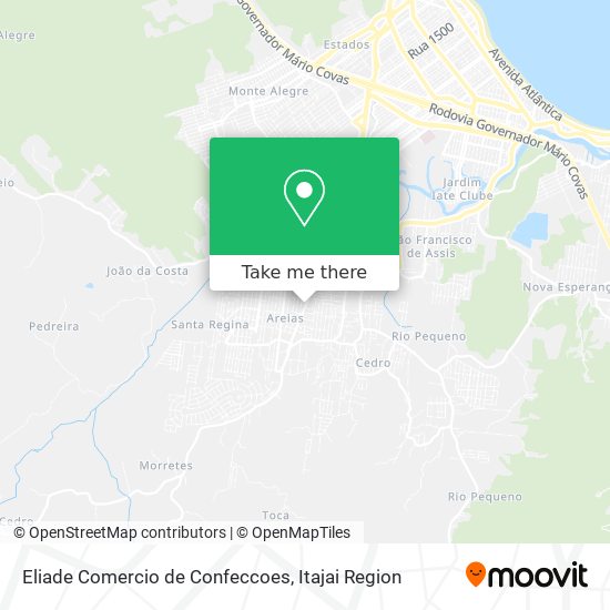 Mapa Eliade Comercio de Confeccoes