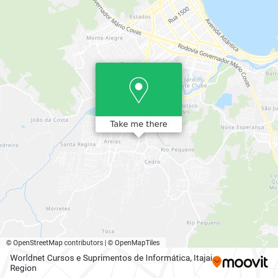 Mapa Worldnet Cursos e Suprimentos de Informática