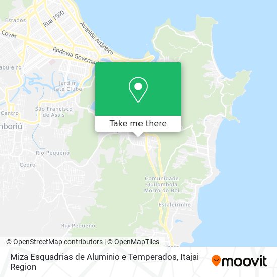 Mapa Miza Esquadrias de Aluminio e Temperados