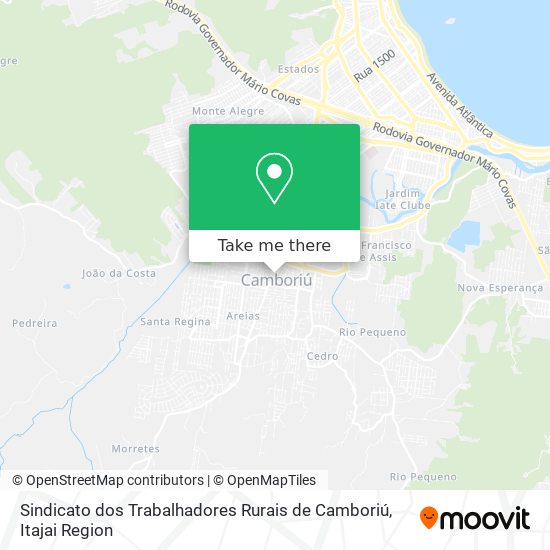 Mapa Sindicato dos Trabalhadores Rurais de Camboriú