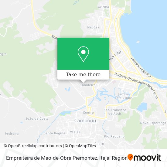 Mapa Empreiteira de Mao-de-Obra Piemontez