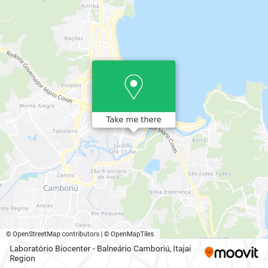 Laboratório Biocenter - Balneário Camboriú map