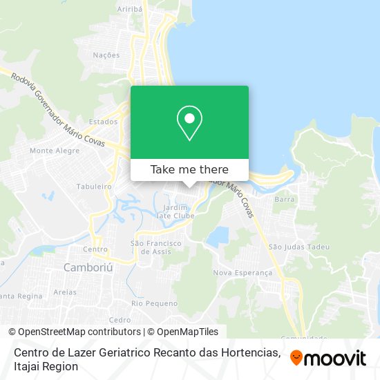 Centro de Lazer Geriatrico Recanto das Hortencias map