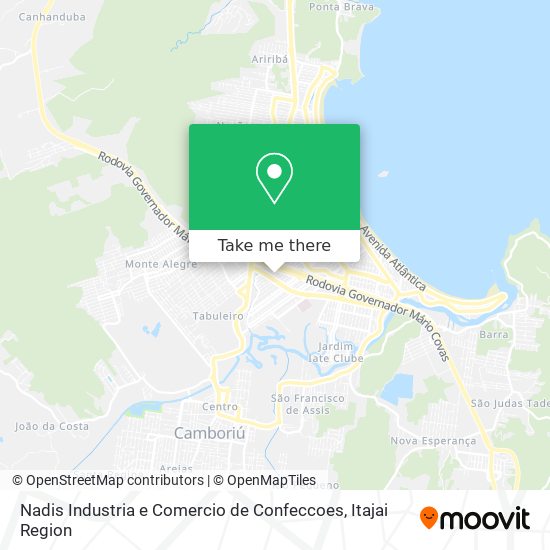 Mapa Nadis Industria e Comercio de Confeccoes