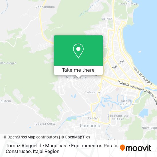 Mapa Tomaz Aluguel de Maquinas e Equipamentos Para a Construcao