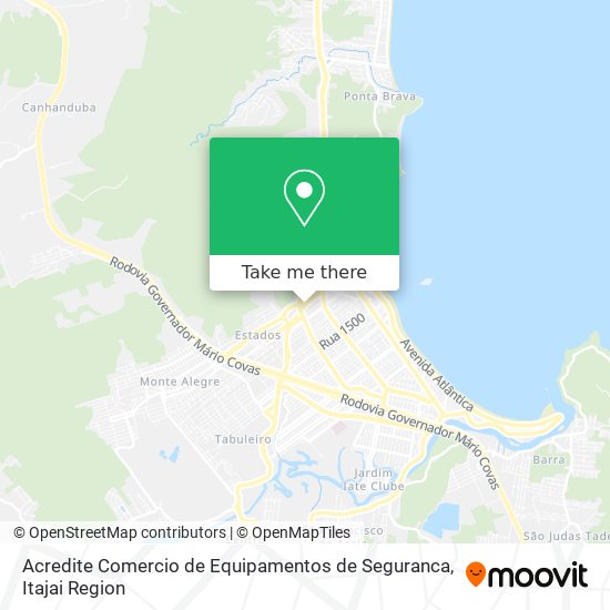 Mapa Acredite Comercio de Equipamentos de Seguranca