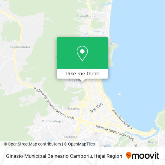 Mapa Ginasio Municipal Balneario Camboriu