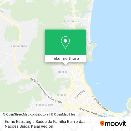 Mapa Esfns Estratégia Saúde da Família Bairro das Nações Suica