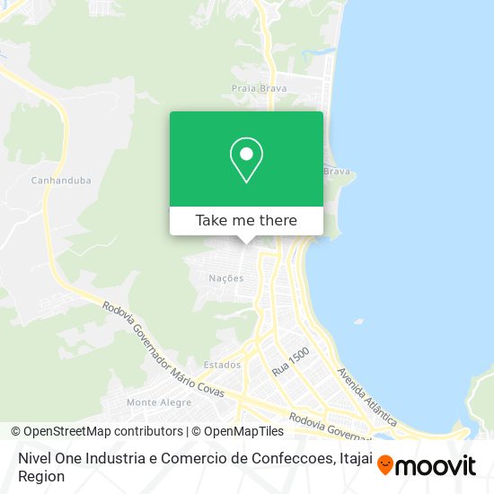 Mapa Nivel One Industria e Comercio de Confeccoes