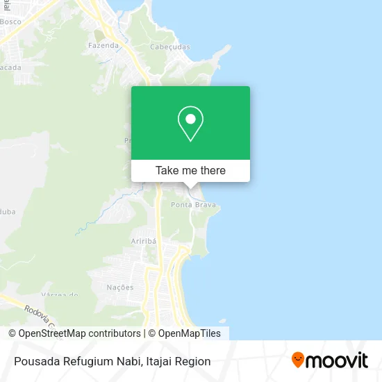 Pousada Refugium Nabi map