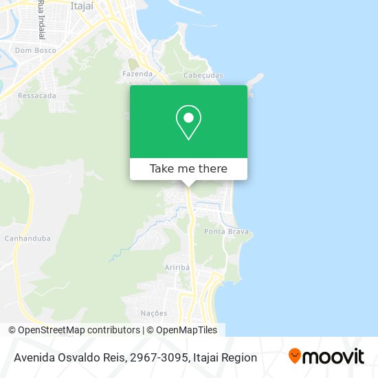 Mapa Avenida Osvaldo Reis, 2967-3095
