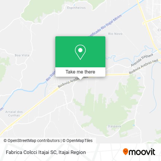Fabrica Colcci Itajai SC map