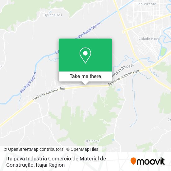 Itaipava Indústria Comércio de Material de Construção map