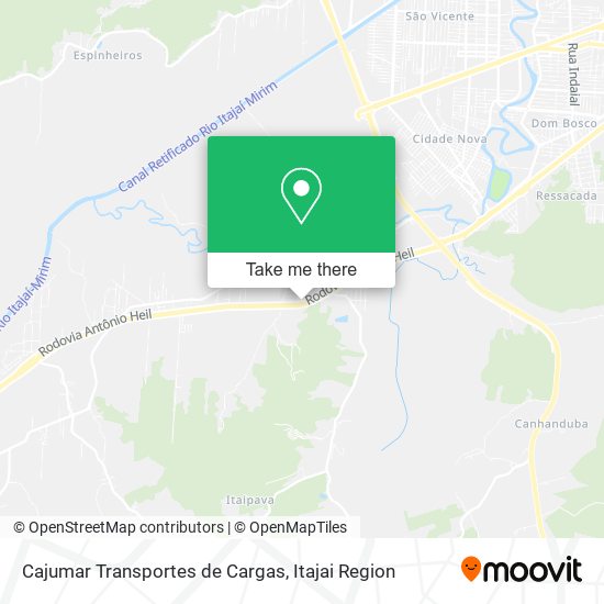 Cajumar Transportes de Cargas map