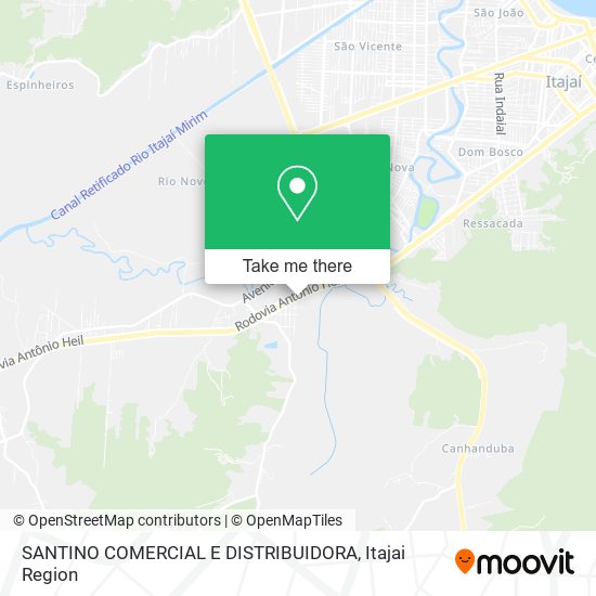 Mapa SANTINO COMERCIAL E DISTRIBUIDORA