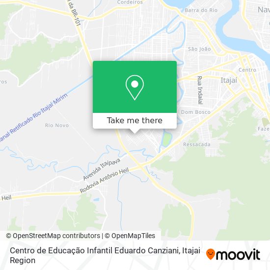 Mapa Centro de Educação Infantil Eduardo Canziani